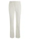 Genny Concealed Fitted Trousers In Cream