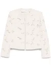Genny Shortened Silhouette Laser-cut Accents In Beige
