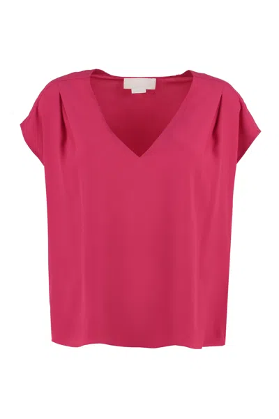 GENNY GENNY CRÊPE-DE-CHINE BLOUSE