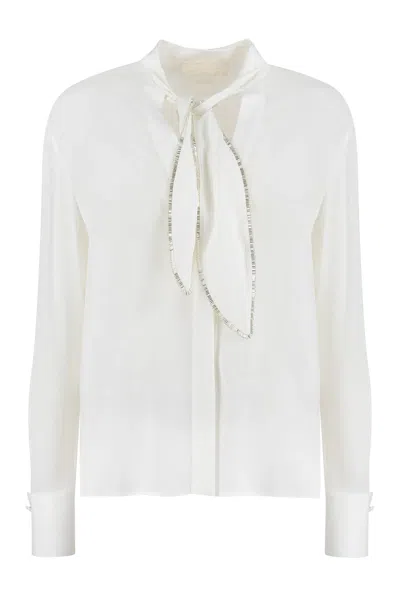 Genny Crêpe De Chine Shirt In White