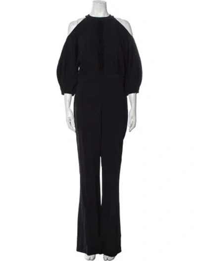 Pre-owned Genny Crew Neck Jumpsuit W/ Tags In Black