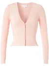 Genny Cropped Cardigan In Pink