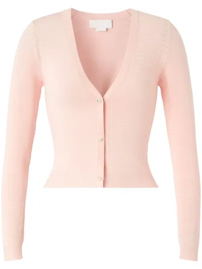 Genny Cropped Cardigan In Pink