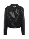 Genny Cropped Jacket With Sequins In Black