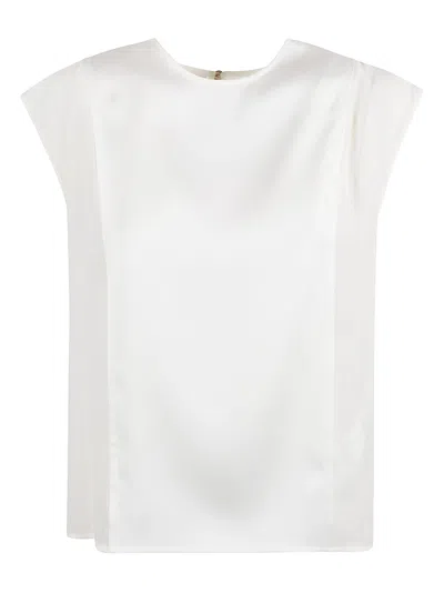 Genny Cropped Sleeveless Top In White