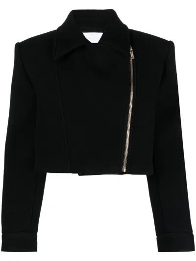 Genny Cropped Zipped Jacket In Black