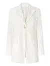 Genny Crystal-embellished Single-breasted Blazer In White