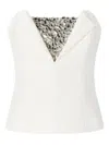 Genny Crystal-embellished Strapless Top In White