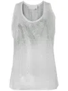 Genny Crystal-embellished Tank Top In Grey