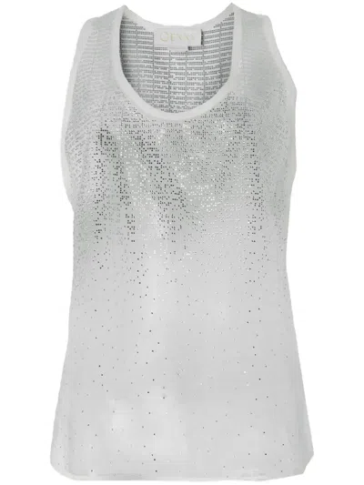 Genny Crystal-embellished Tank Top In Grey