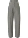 Genny Crystal-embellished Tapered Trousers In Grey