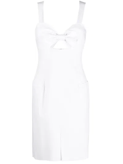 Genny Cut-out Detail Sheath Dress In White