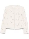 Genny Shortened Silhouette Laser-cut Accents In White