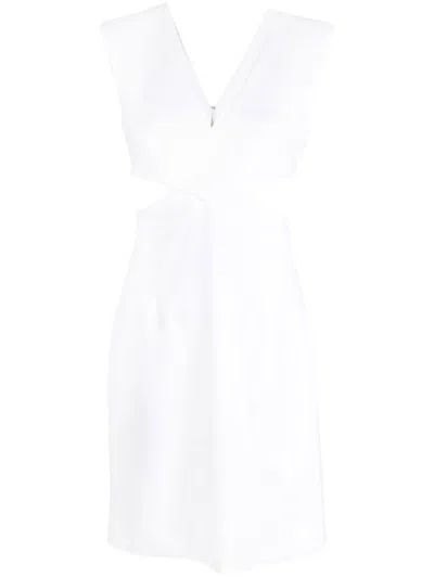 Genny Cut-out Sleeveless Dress In White