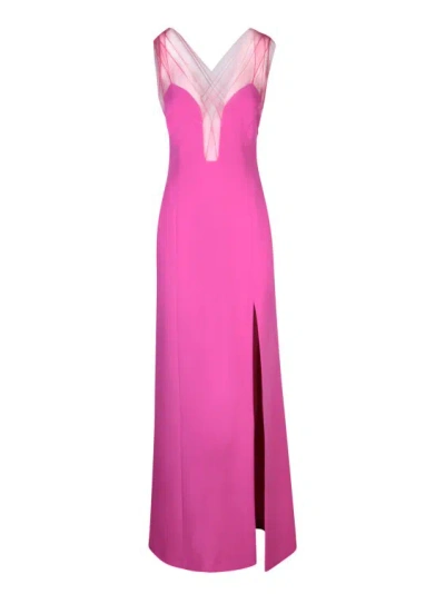 Genny Deep V-neck Gown In Pink