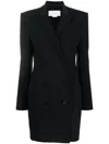 Genny Double-breasted Taylored Minidress In Black