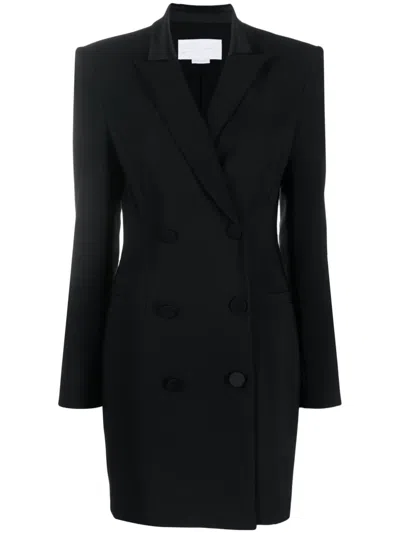 Genny Double-breasted Taylored Minidress In Black