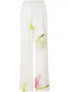 Genny Drawstring Palazzo Pants In White