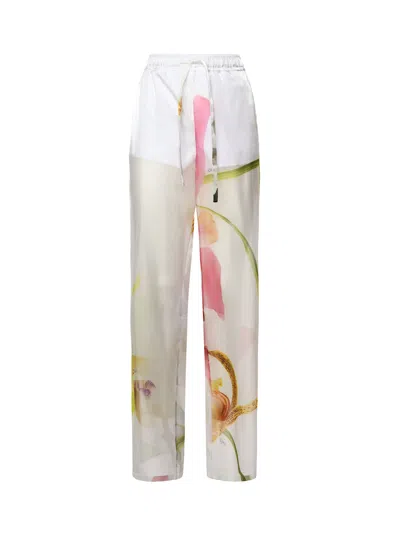 Genny Drawstring Trousers In White