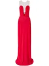 Genny Mesh-panel Gown