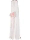 Genny Embroidered Long Dress With Side Flower