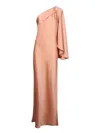Genny Cape Maxi Dress In Beige