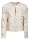 GENNY DRILL FLOWER BEIGE JACKET