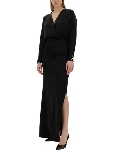 Genny Elegant Long Dress In Black