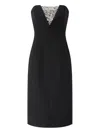 Genny Womens Black Rhinestone-mesh Bodice Woven Maxi Dress In Black