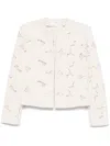 Genny Shortened Silhouette Laser-cut Accents In Neutrals