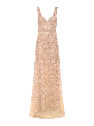 Genny Embroidered Tulle Dress In Pink