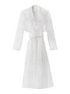 Genny Embroidery Orchid Silk Trench In White
