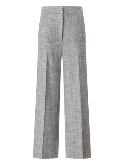 Genny Flannel Tailored Trousers In Gray