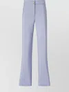 Genny Flared Hem Textured Fabric Trousers