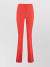 Genny Flared Trousers With High Waist And Seam Detailing In Red