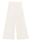 Genny Straight Wide-leg Trousers High Waist In Neutrals