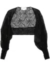 Shop Genny Floral-embroidery Jacket In Black