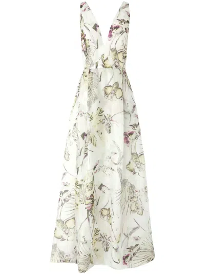 Genny Floral Maxi Dress In Neutrals