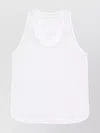 Genny Floral-embroidered Organza Tank Top In White