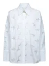 Genny Cotton Shirt With Embroidered Pattern And Sheer Fabric