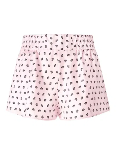 Genny Floral-print Elasticated-waist Shorts In Pink