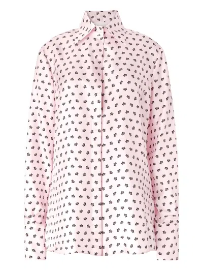 Genny Floral-print Silk Shirt In Multi