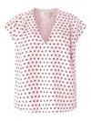 Genny Floral-print V-neck Top In Pink