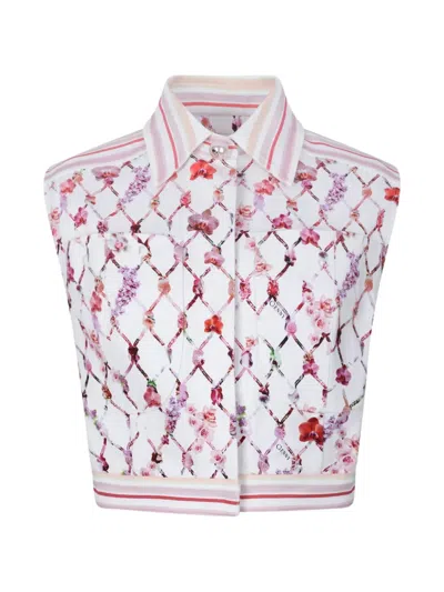 Genny Floral-print Sleeveless Top In Multi