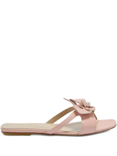 Genny Flower-embellished Leather Sandals