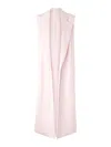 Genny Longline Sleeveless Jacket Notched Lapels