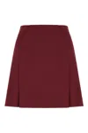 Genny Grape Stretch Viscose Blend Skirt In Burgundy