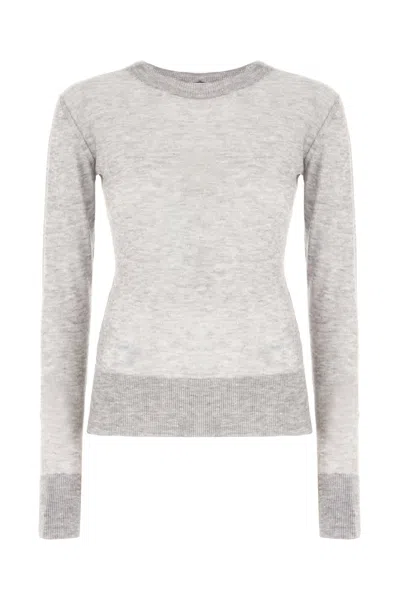 Genny Grey Wool Blend Sweater In Gray