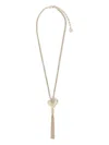 Genny Heart And Tassel-pendant Necklace In Gold