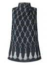 Genny High-neck Tassel Top In Blue